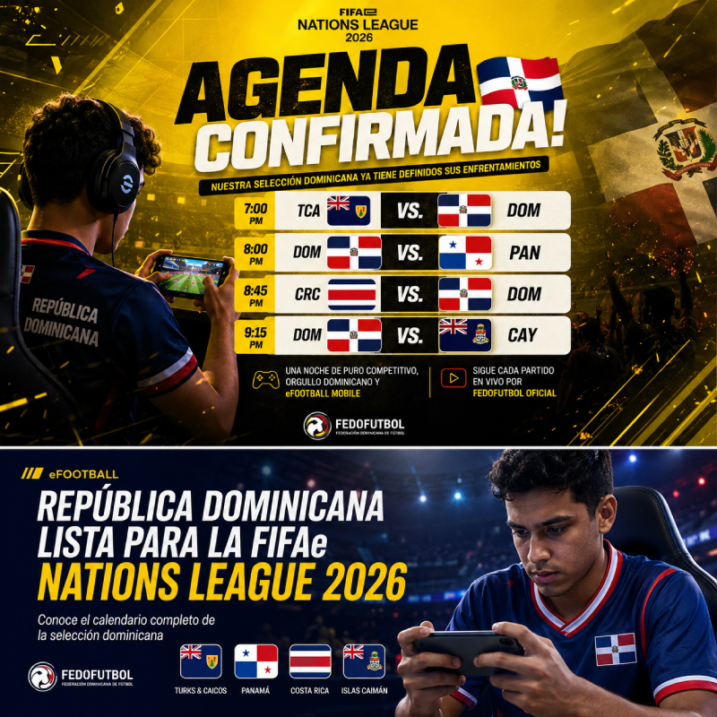 República Dominicana define su agenda en la FIFAe Nations League 2026