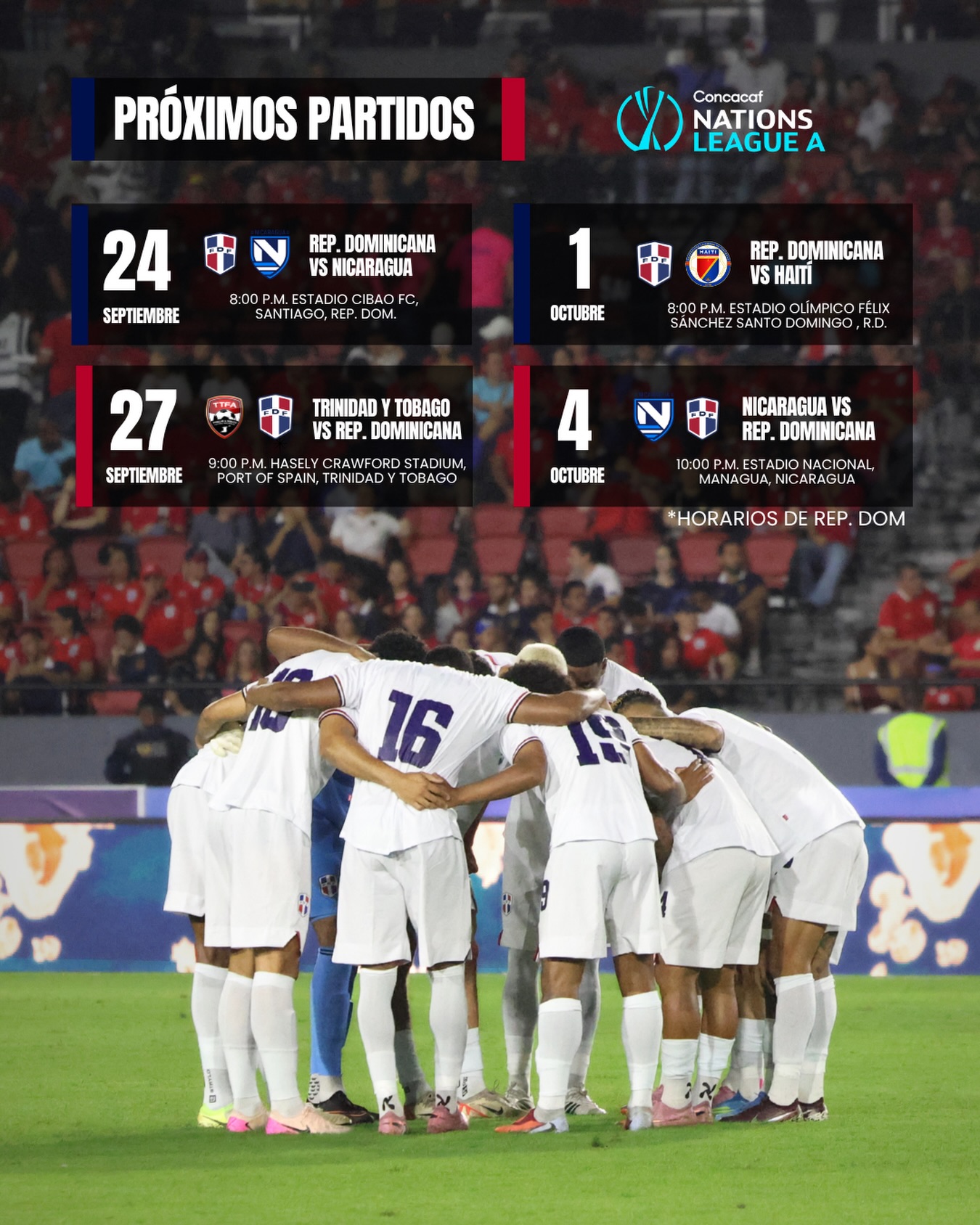 República Dominicana ya tiene fecha para volver a la cancha en la Liga de Naciones de Concacaf